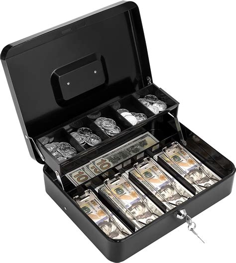 metal cash box amazon|metal money box with lock.